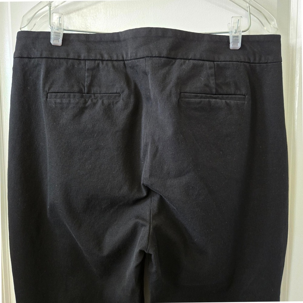 Cropped Flare Trousers Cotton Blend Workwear Size 14 J.Crew Women Black - Picture 6 of 9